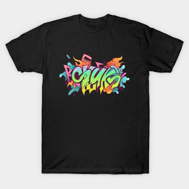 Dope Slluks logo design graffiti drawing T-Shirt by slluks_shop